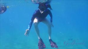 Sadie does some snorkeling and sucking.