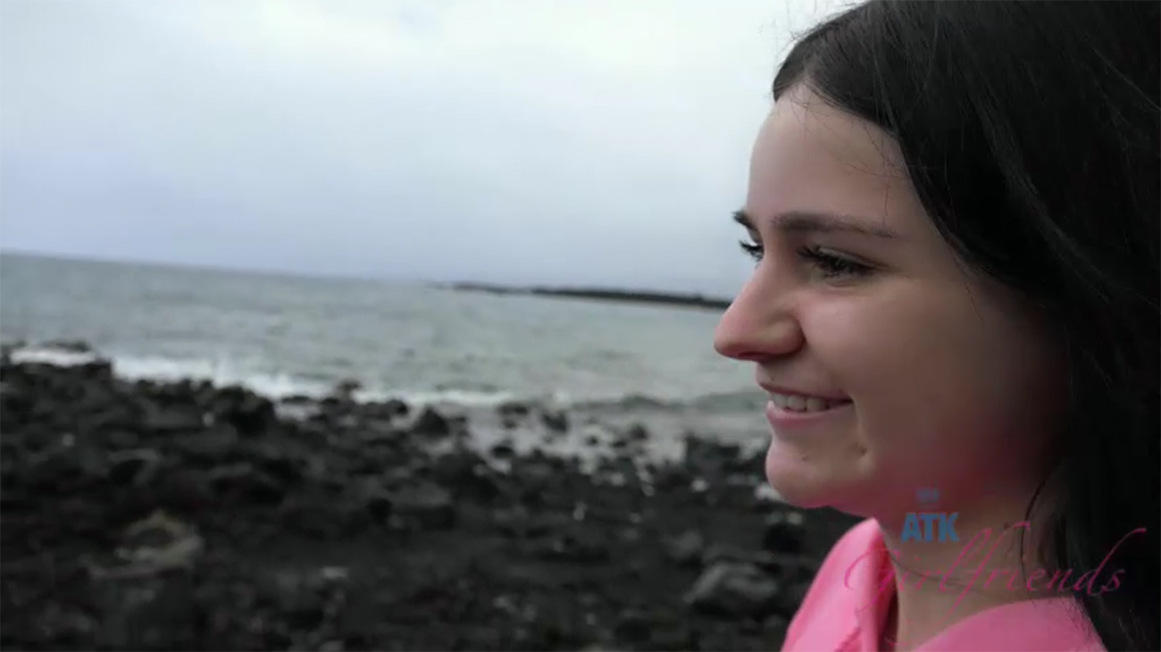 The rain doesn't keep you and Violet from exploring the lava flow